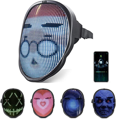 Aplikasi Smartphone Bluetooth Masker Wajah LED Cerdas Bersinar Wajah Cosplay Light Up