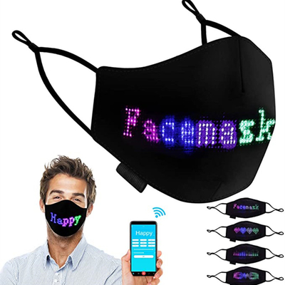 Masker Wajah LED yang Dapat Diprogram Festival Dengan Luminous Led Display Teks DIY