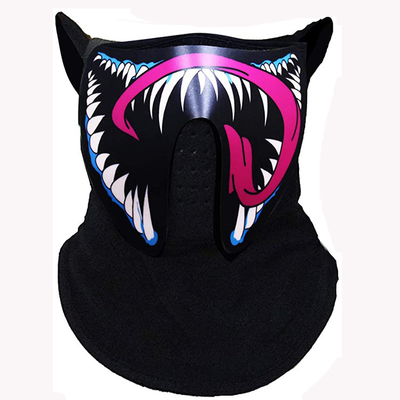 Rave Voice LED Masker Wajah Suara Reaktif Venom Design