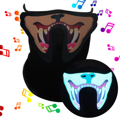 Suara Berkedip Led Light Up Masker Wajah Bukti Debu Nyaman Dipakai