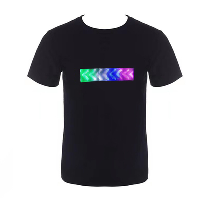 Lampu LED yang Dapat Diprogram T Shirt Kontrol Aplikasi Smartphone Menampilkan Pola Pesan