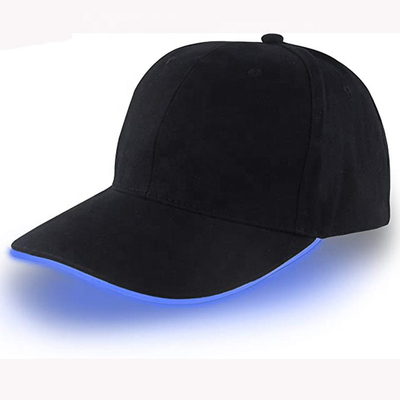 Glow Rave Party LED Baseball Caps Light Up Hats Dengan 2 pcs Baterai CR2016