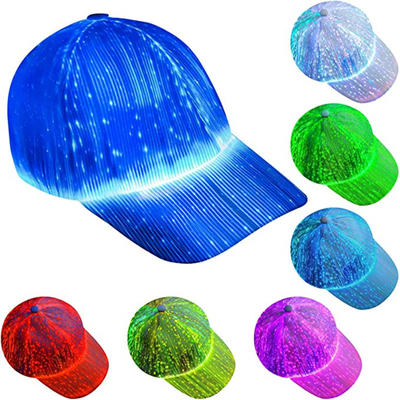 Topi Baseball LED Light Up Fiber Optic Caps Untuk Pria Wanita