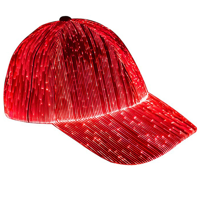 Luminous Glowing Led Baseball Caps Fiber Optic Light Up Hats Isi Ulang