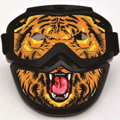 Animasi Suara Diaktifkan Berkedip Led Masker Wajah Halloween Untuk Festival Pesta