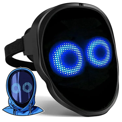 Wajah Kustom Masker LED Bluetooth Kontrol Aplikasi DIY Untuk Pesta Cosplay Halloween
