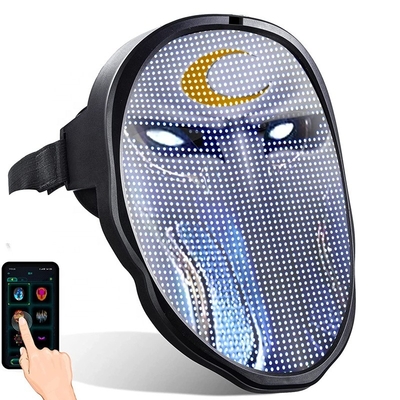 Mengedit Layar LED Masker Wajah Pola DIY Unggah Teks Gambar Kontrol APP