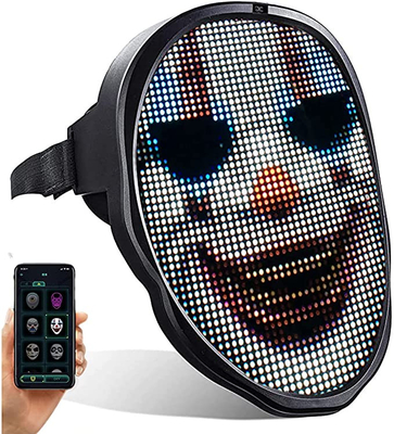 Masker Wajah LED Cerdas yang Dapat Diprogram Dengan Kontrol Aplikasi Baterai 2000 MAh