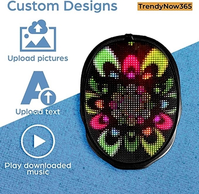 Masker Wajah LED Cerdas yang Dapat Diprogram Dengan Kontrol Aplikasi Baterai 2000 MAh