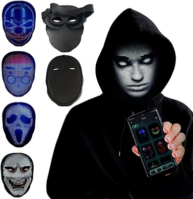 APP Terkendali Smart Shifting LED Face Mask Pola Disesuaikan Unggah Gambar