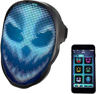 APP Terkendali Smart Shifting LED Face Mask Pola Disesuaikan Unggah Gambar