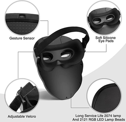 Masker Wajah Led Bluetooth Dapat Diedit Menyala Untuk Natal Halloween