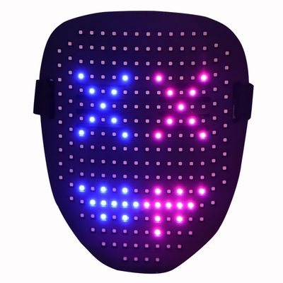 Masker Wajah LED 5V 1A Dengan Gesture Sensing Light Up Glowing In The Dark