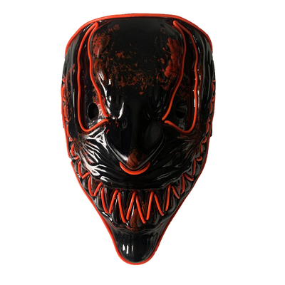 Venom Halloween Scary Light Up Mask Dengan Mode Pencahayaan Neon EL Wire 3