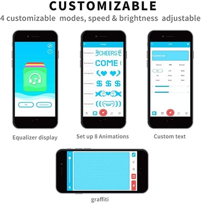 Kontrol APP Masker Wajah LED yang Dapat Diprogram, Dapat Disesuaikan, Dapat Diisi Ulang