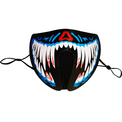 Masker Wajah LED Suara Halloween