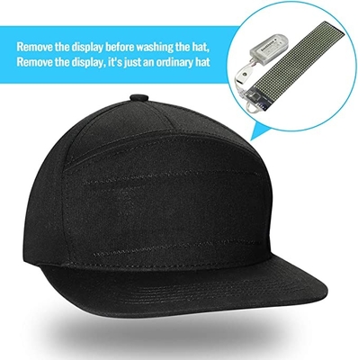 Pesan Tampilan Topi LED Bluetooth yang Dapat Diprogram Topi Keren yang Dapat Diedit
