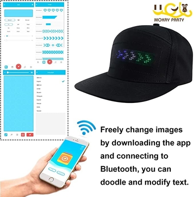 Topi Layar Animasi Topi Pesan LED Bluetooth Untuk Festival Pesta