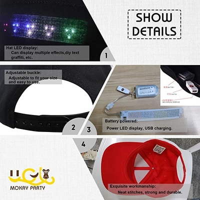 Bluetooth LED Message Cap Mengedit Teks Pola Gambar Animasi