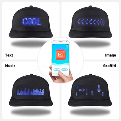 Kontrol Aplikasi Program Topi LED Bluetooth Dapat Dilepas Dapat Disesuaikan