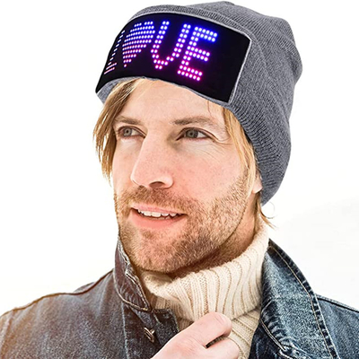 Layar Tampilan yang Dapat Diprogram Bluetooth Light Up Cap APLIKASI DIY