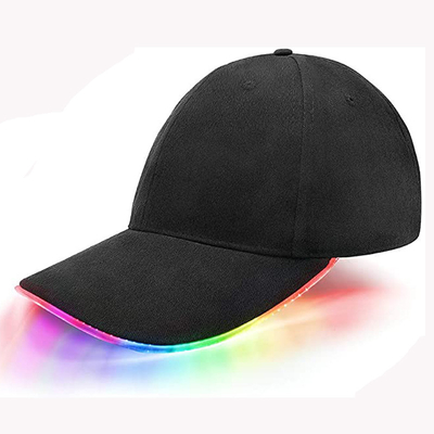 Topi Bisbol LED Bersinar Unisex 7 Warna Topi Berkedip CR2016