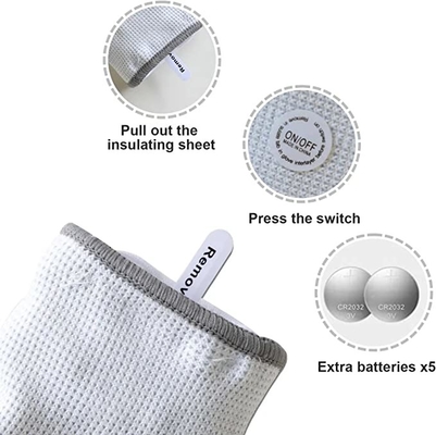Sarung Tangan Lampu LED Putih Untuk Anak Dewasa 5 Warna 6 Mode Cahaya