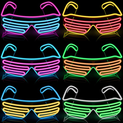 Shutter Shades Menyala Kacamata LED Dengan Cahaya Dingin Menyala Dalam Gelap
