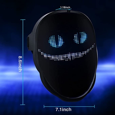 Halloween Party Smart LED Face Mask APP Controlled Bluetooth Face Changing