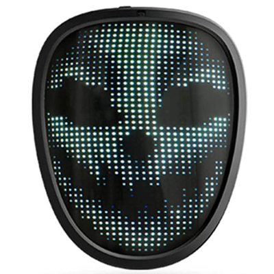 Anak-anak Halloween Led Masker Wajah Penginderaan Gerakan Wajah Mengubah Untuk Pesta Cosplay