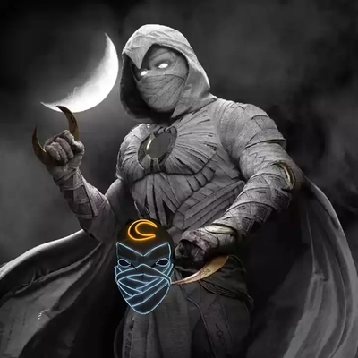 Moon Knight Halloween Light Up Led Mask Bahan Pvc Bersinar Dalam Gelap