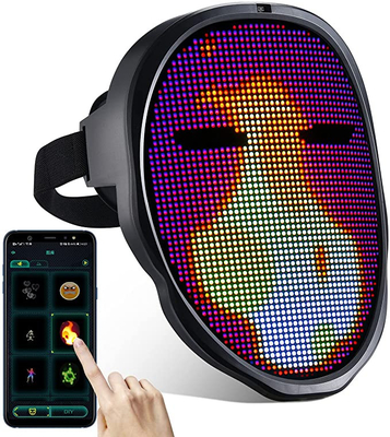Kontrol Aplikasi Masker LED Bluetooth Plastik ABS DIY Mengedit Gambar Teks Dan Foto