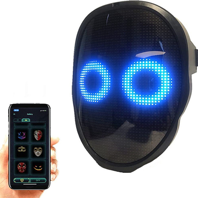 Masker Wajah LED Cerdas yang Dapat Diprogram Bluetooth Bersinar Untuk Pesta Halloween Cosplay