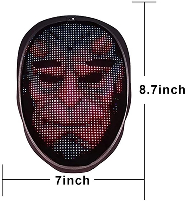 Topeng LED Bluetooth yang Dapat Diprogram Untuk Kostum Pesta Topeng Cosplay