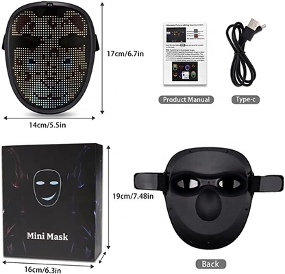 Tiktok Explosive LED Full Face Changing Mask For Kids USB Rechargeable