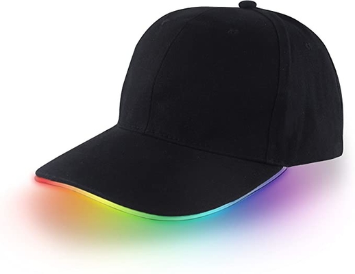 Light Up Flash Glowing LED Baseball Caps Untuk Festival Pertunjukan Panggung Hip Hop