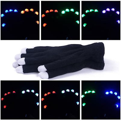 Sarung Tangan Lampu LED Ujung Jari Gelap Untuk Pesta Natal Rave